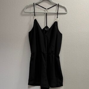 Black Sleeveless Romper